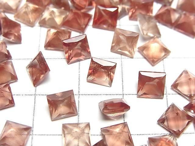 Hochwertiger Oregon-Sonnenstein AAA Lose Stein Quadratisch Facettiert 6x6mm 1 Stück