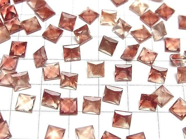 Hochwertiger Oregon-Sonnenstein AAA Lose Stein Quadratisch Facettiert 6x6mm 1 Stück