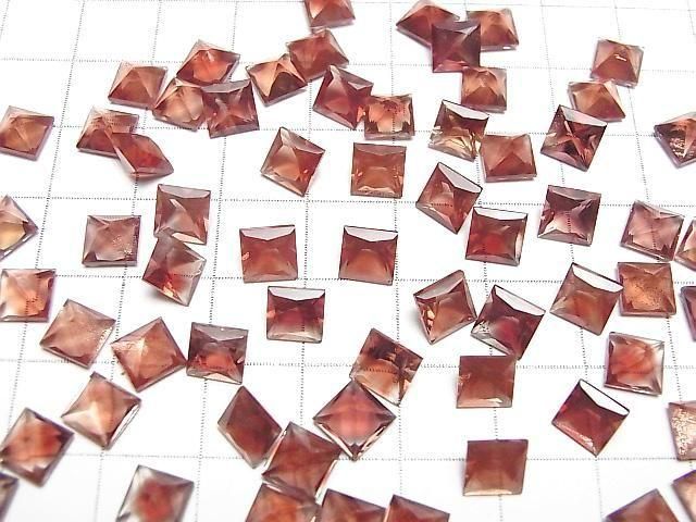 Hochwertiger Oregon-Sonnenstein AAA Lose Stein Quadratisch Facettiert 6x6mm 1 Stück