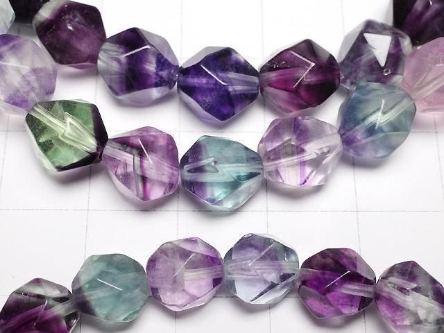 Multicolor Fluorit AAA 20 facettierte runde 8mm Armband