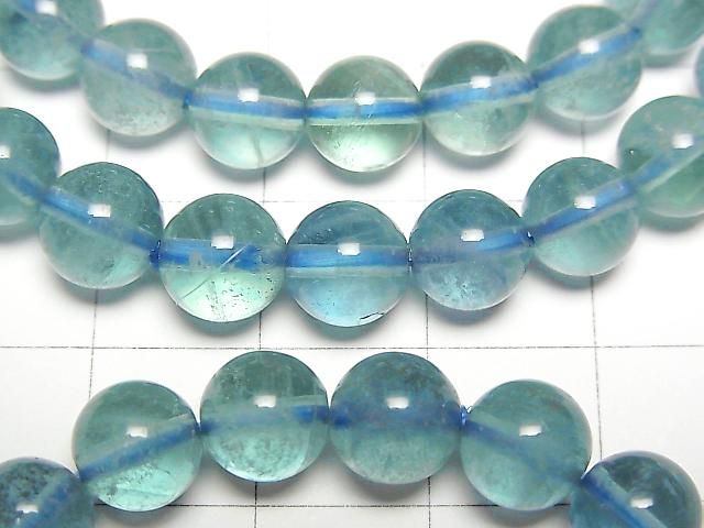 Blaugrüner Fluorit AA++ Runde 8mm Armband