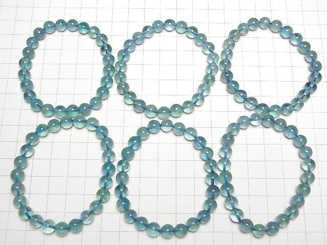 Blaugrüner Fluorit AA++ Runde 8mm Armband