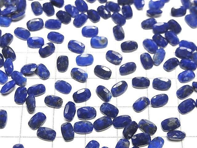 Lapislazuli AA++ Lose Stein Rechteckig Facettiert 6x4mm 10 Stück