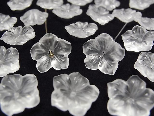 Kristall AAA- Blume 15mm Mittelbohrung 2 Stück