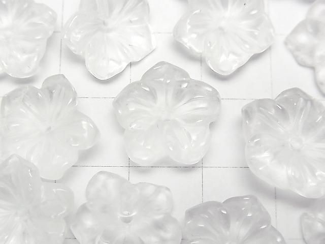 Kristall AAA- Blume 15mm Mittelbohrung 2 Stück