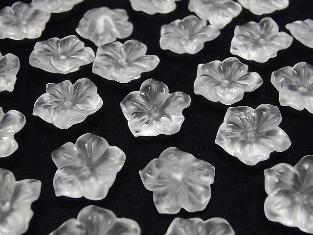Kristall AAA- Blume 15mm Mittelbohrung 2 Stück