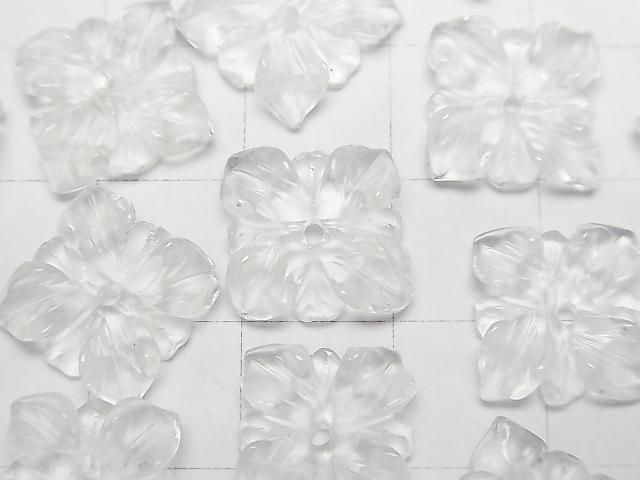 Kristall AAA- Blume 16mm Mittelbohrung 2 Stück