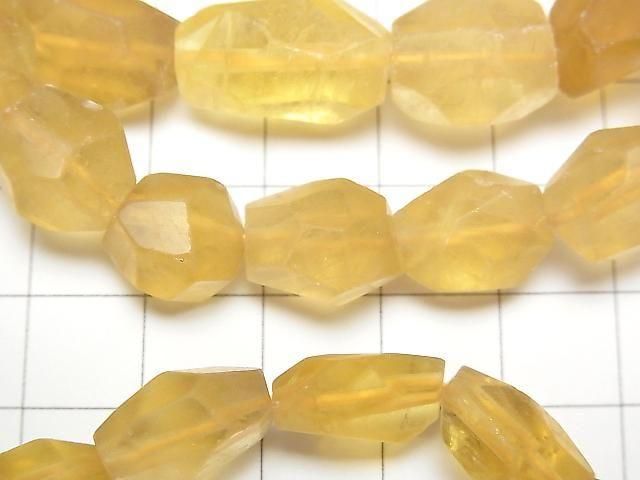 Goldene Fluorit AA++ Facettierte Nugget-Armband