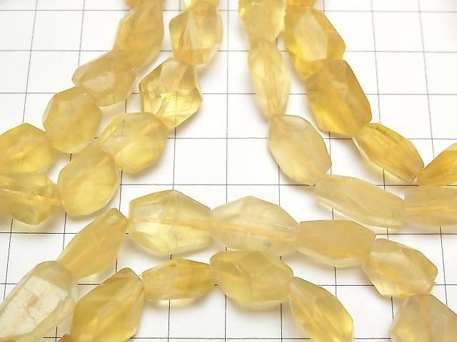 Goldene Fluorit AA++ Facettierte Nugget-Armband
