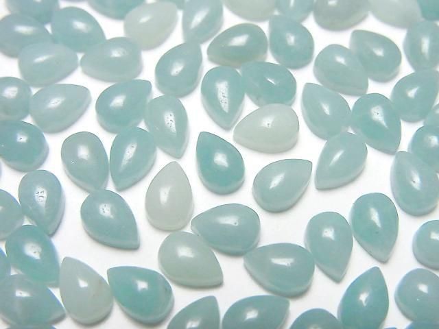 Amazonit AA++ Tropfenform Cabochon 6x4mm 5 Stück
