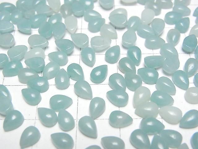 Amazonit AA++ Tropfenform Cabochon 6x4mm 5 Stück