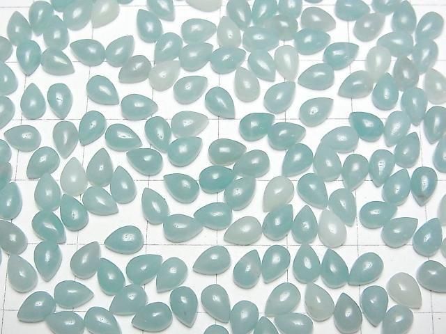 Amazonit AA++ Tropfenform Cabochon 6x4mm 5 Stück