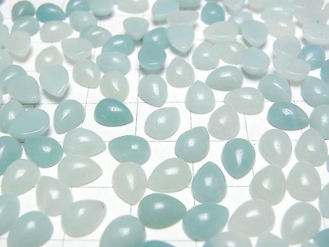 Amazonit AA++ Tropfenform Cabochon 8x6mm 5 Stück