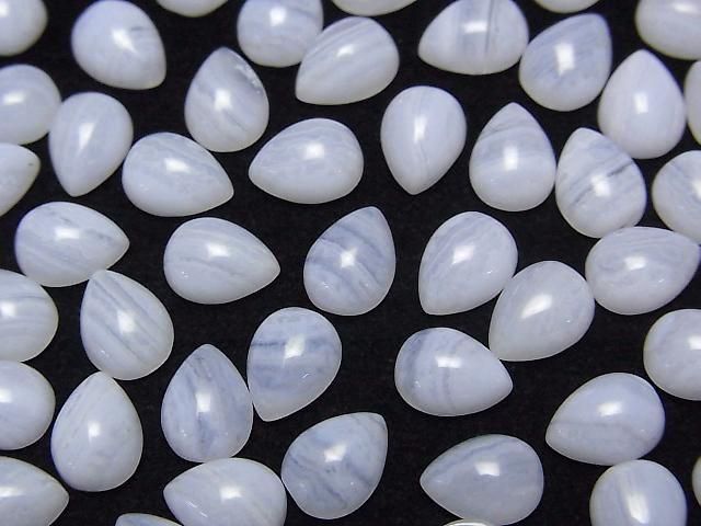 Blauer Lace-Agat AAA Tropfenform Cabochon 8x6mm 4 Stück