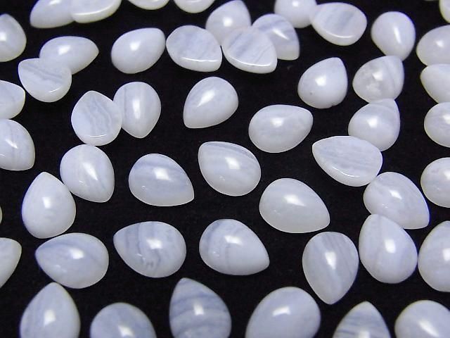 Blauer Lace-Agat AAA Tropfenform Cabochon 8x6mm 4 Stück