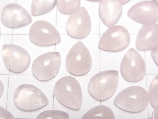 Rosenquarz AA++ Tropfenform Cabochon 8x6mm 5 Stück