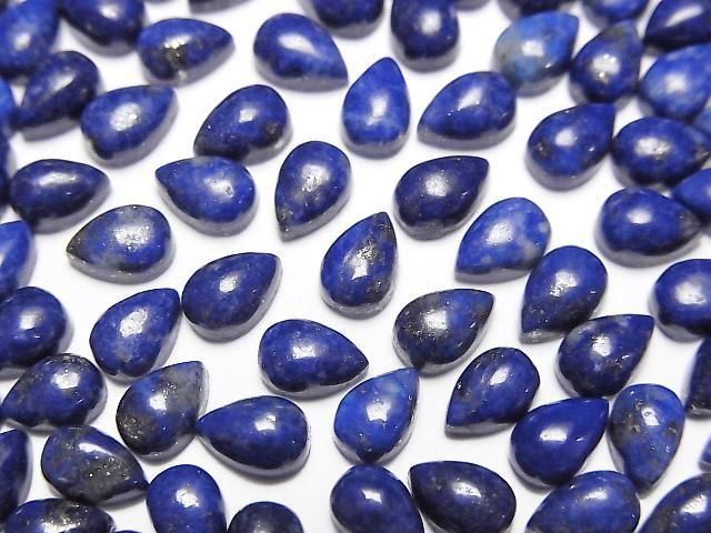 Lapislazuli AA++ Tropfenform Cabochon 6x4mm 5 Stück