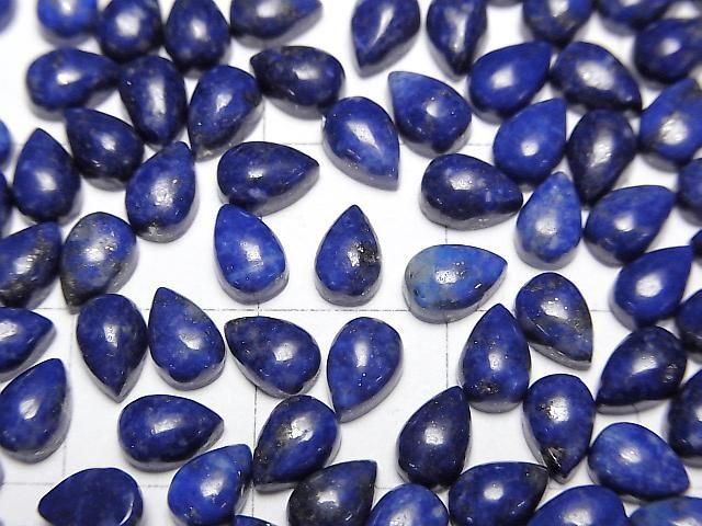 Lapislazuli AA++ Tropfenform Cabochon 6x4mm 5 Stück
