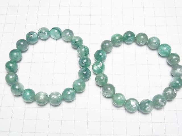 Grüner Lepidolith AAA- Rund 11mm Armband