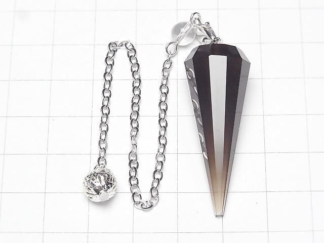 Rauchquarz AAA Pendel 40-45x16x16mm mit Kette 1Stück