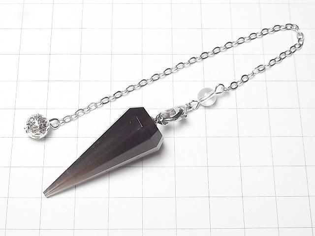 Rauchquarz AAA Pendel 40-45x16x16mm mit Kette 1Stück