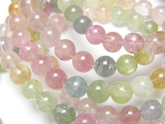 Multicolor Turmalin AAA- Runde 6mm Armband