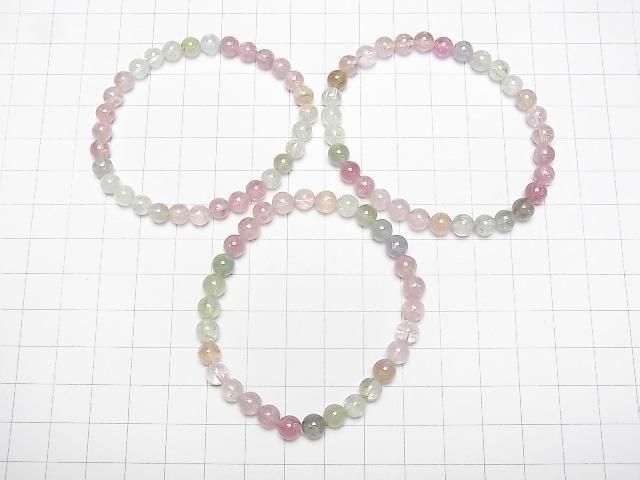 Multicolor Turmalin AAA- Runde 6mm Armband