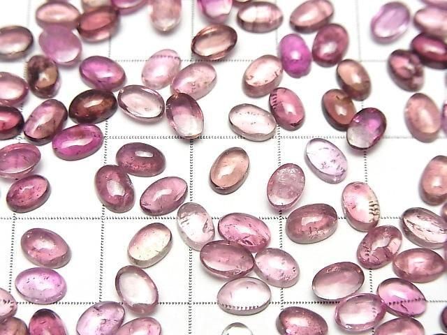 Hochwertiger rosa Turmalin AA+ Oval Cabochon 6x4mm 5Stück