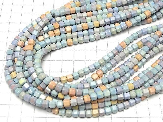 Alashan Achat (Alaxan Achat) Pastellfarbe hexagonale Rondelle (Heishi) 6x6x5mm 1 Strang Perlen (ca. 15 Zoll/38 cm)
