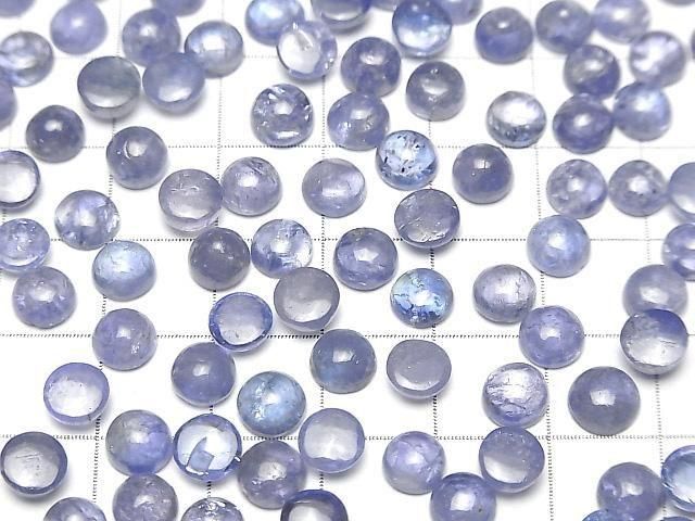 Hochwertiger Tansanit AA++ Runde Cabochon 6x6mm 3Stück