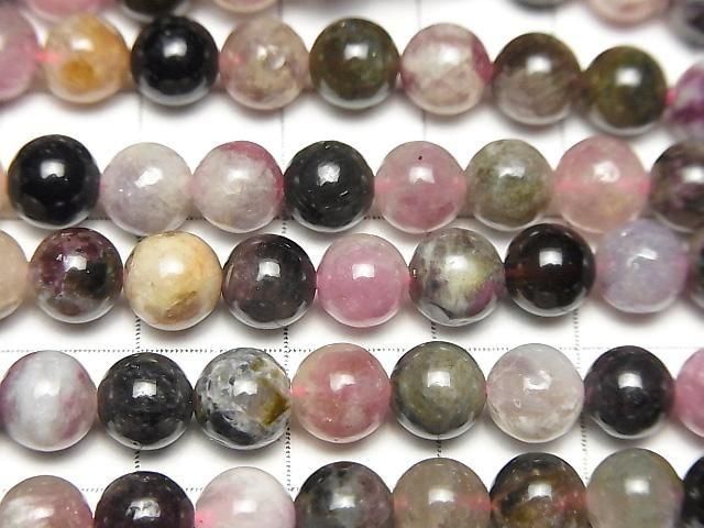 Multicolor Turmalin Runde 6,5mm 1strang Perlen (ca. 15inch/36cm)