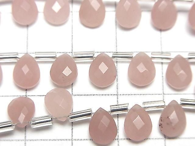 Guava Quarz AAA Birnenform Facettierte Briolette 8x6mm halb oder 1 Strang Perlen (18 Stück)