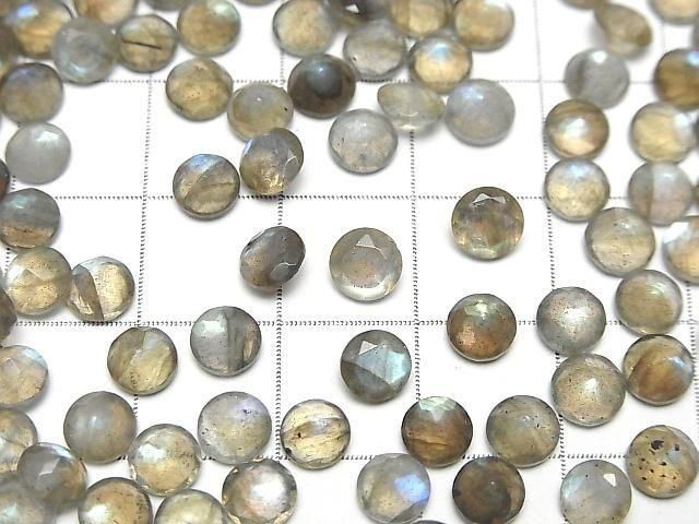 Hochwertiger Labradorit AA++ Lose Steine Rund Facettiert 5x5mm 10 Stück