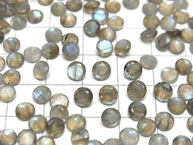 Hochwertiger Labradorit AA++ Lose Steine Rund Facettiert 5x5mm 10 Stück