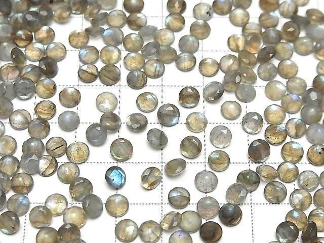 Hochwertiger Labradorit AA++ Lose Steine Rund Facettiert 5x5mm 10 Stück