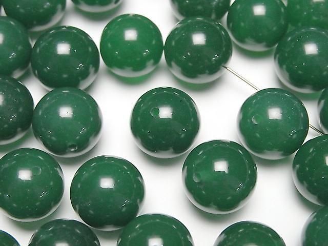 Grüner Onyx AAA Halb Durchbohrter Runde 12mm 5 Stück