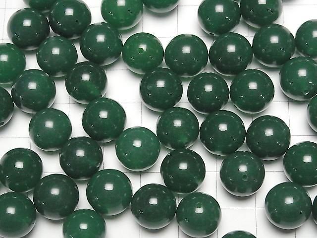 Grüner Onyx AAA Halb Durchbohrter Runde 12mm 5 Stück