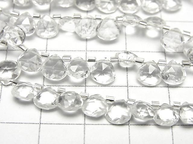 Hochwertiger Kristall AAA Kastanie Facettiert Briolette 6x6mm halb oder 1 Strang Perlen (ca. 28 Stück)