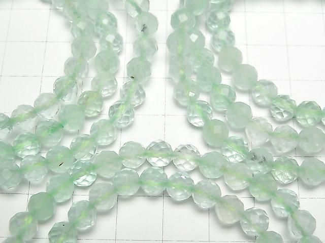 Hochwertig! Grüner Fluorit AAA- Facettierte Runde 6mm Armband