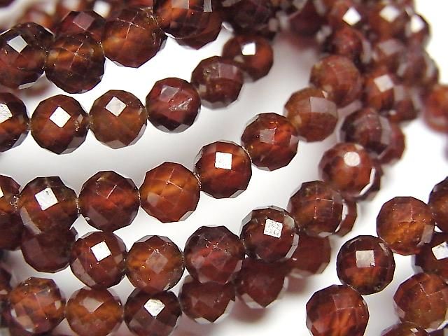 Hochwertig! Hessonit Granat AA++ Facettierte Runde 6mm Armband