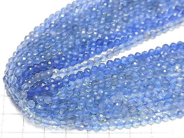 Hochwertig! Heidelbeerkristall Glas 32 Facettiert Rund 4mm 1 Strang Perlen (ca. 15 Zoll/37 cm)