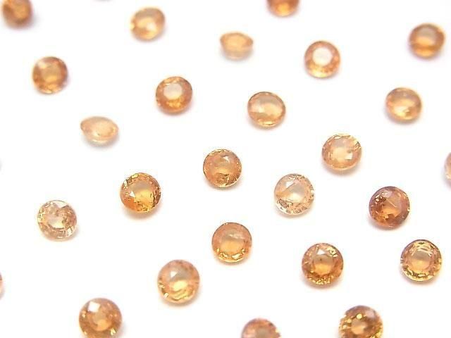 Hochwertiger Spessartit Granat AAA Lose Stein Rund Facettiert 3x3mm 2Stücke