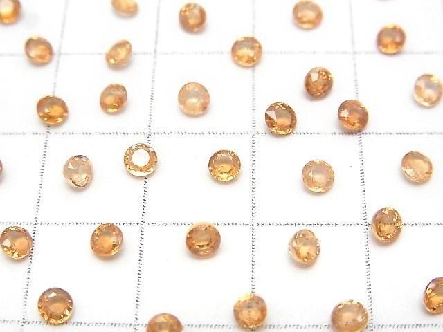 Hochwertiger Spessartit Granat AAA Lose Stein Rund Facettiert 3x3mm 2Stücke