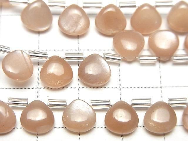Hochwertiger Pfirsich-Mondstein AA++ Kastanie (glatt) 8x8mm halber oder 1Strang Perlen (18Stk)