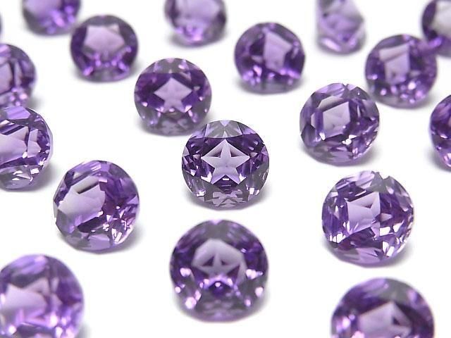 Hochwertiger Amethyst AAA lose Stein runder Stern facettierter Fancy 8x8mm 1 Stück