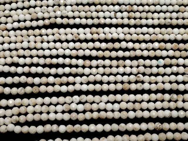 Hochwertig! Magnesit Facettiert Rund 3mm 1 Strang Perlen (ca. 15 Zoll/37 cm)