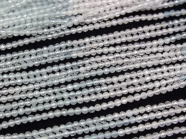 Hochwertig! Beryll-Mix AAA facettierter runder 2mm 1 Strang Perlen (ca. 12 Zoll/30 cm)