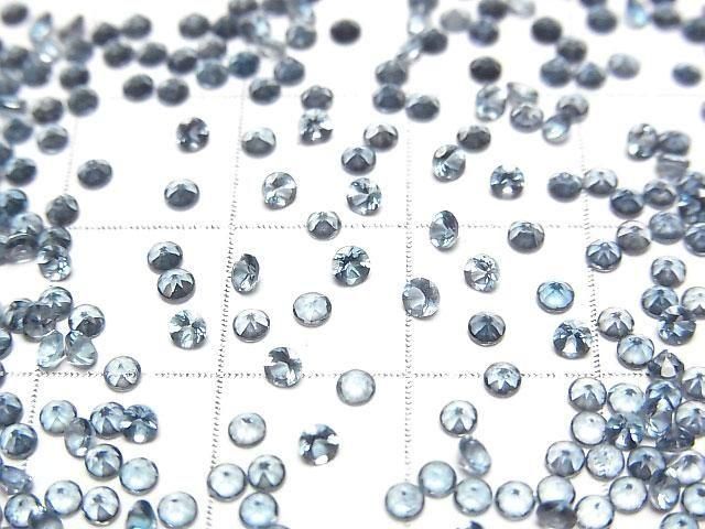 Hochwertiger London Blue Topas AAA lose Stein Rund facettiert 2x2mm 10Stk