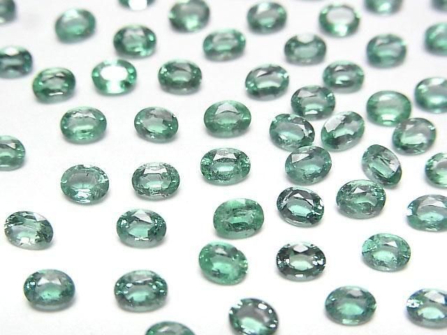 Zambia Hochwertiger Smaragd AAA lose Stein Oval facettiert 4x3mm 1Stk