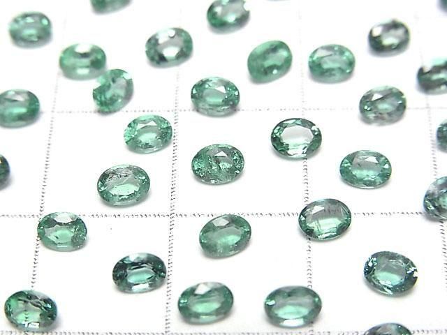 Zambia Hochwertiger Smaragd AAA lose Stein Oval facettiert 4x3mm 1Stk